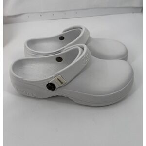 nothinZ Clogs Unisex L10 M8 White Slip On Comfort Nursing Chef Work Shoes